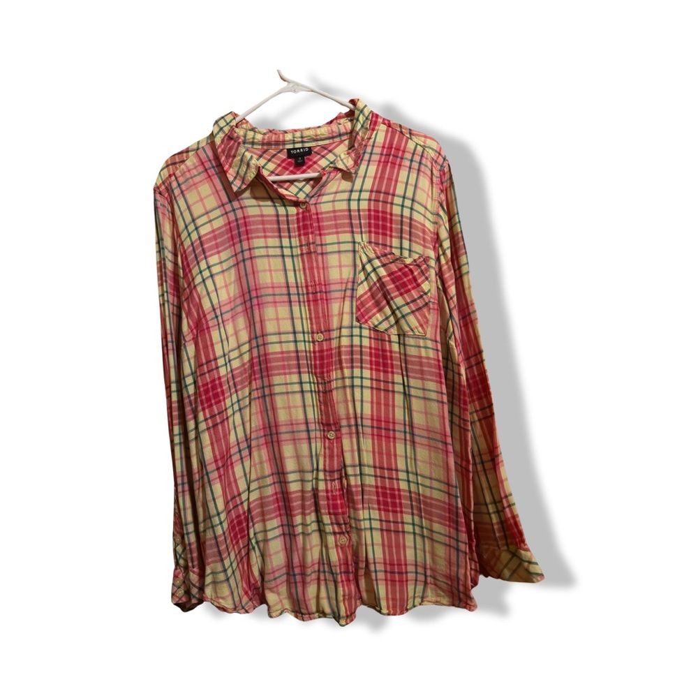 Torrid plaid top
